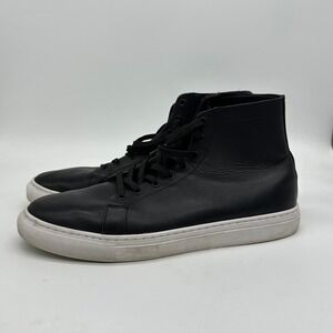 Thursday Everyday Leather‎ Suede Sneakers Mens 10 Black High Top Lace Up Shoes